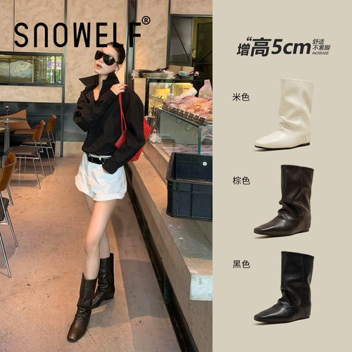 snowelf~绝美显瘦骑士靴裤管靴