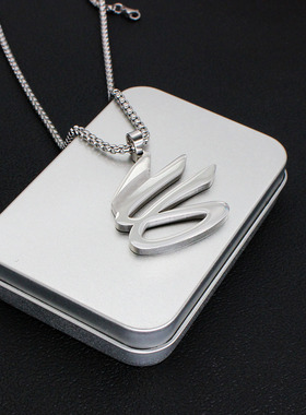 库里新款logo项链nba篮球吊坠