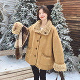 新款冬装皮毛一体两面穿792P235控358，女装短外套，2C179