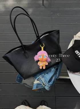 Twenty Three极简头层牛皮大容量托特包慵懒风百搭通勤单肩通勤包