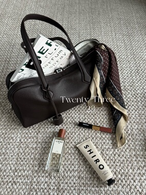 Twenty Three 头层牛皮大容量托特包简约百搭单肩腋下波士顿包