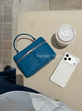 Twenty Three极简头层牛皮手提盒子包小众设计单肩斜挎小方包