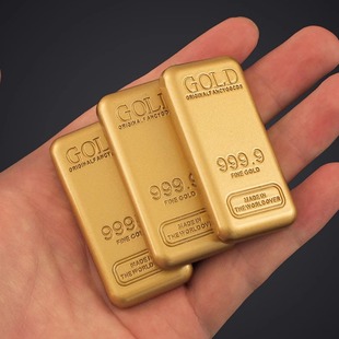 三角洲行动周边大红万足金条金属合金游戏道具实心金砖收藏玩具