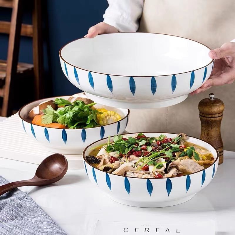 酸菜鱼大盆碗陶瓷盆水煮鱼大碗10寸汤碗家用盛汤毛血旺大碗和面盆