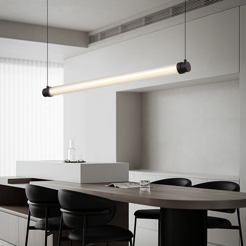 餐厅吧台亚克力意式极简一字吊灯