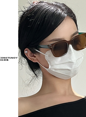 韩版ins时尚复古高级感棕色系墨镜合集夏季新款防晒遮阳太阳眼镜