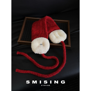 韩系2025新款 egg多巴胺色系绑带耳罩女秋冬湖骑车防风防寒耳捂子