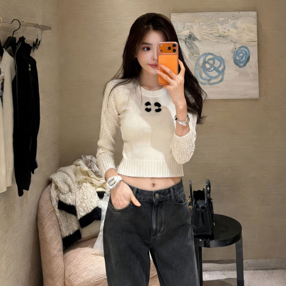 南油高货 明星同款 小香风LOGO刺绣麻花绞花圆领长袖针织衫毛衣女,女装/女士精品,毛针织衫,淘宝优惠券,粉丝福利购,淘宝优惠卷