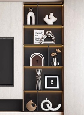 侘寂风摆件艺术高级感小众软装轻奢高档电视柜酒柜客厅家居装饰品