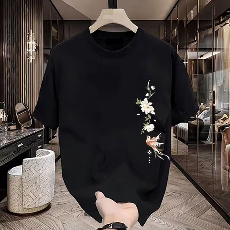 中国风夏季印花纯棉短袖t恤男士