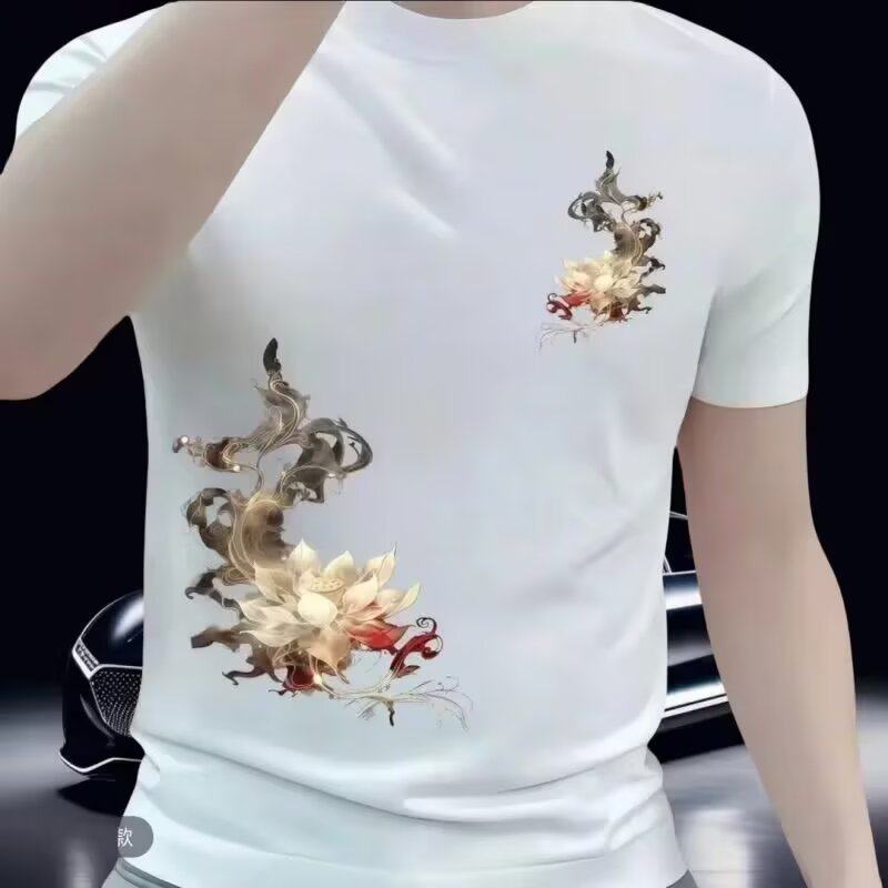 国潮风设计感印花短袖T恤男女夏季新款圆领纯棉百搭潮流半袖上衣,男装,T恤,淘宝优惠券,粉丝福利购,淘宝优惠卷