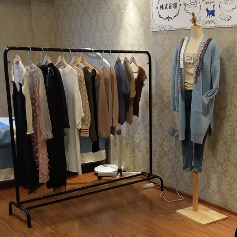 晾衣架落地折叠收纳架室内单杆式挂衣架卧室家用简易挂衣服的架子