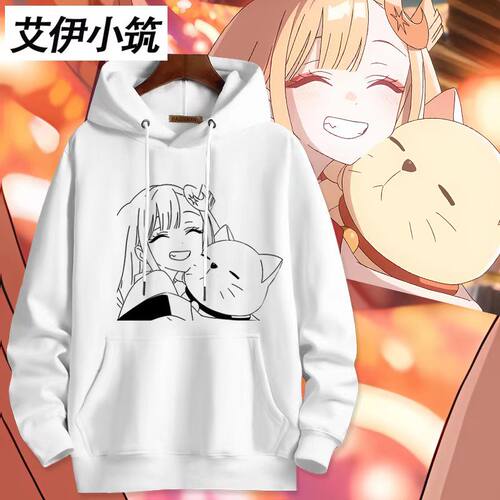 超时空辉夜姬周边二次元月见八千代酒寄彩叶连帽卫衣男女衣服秋冬