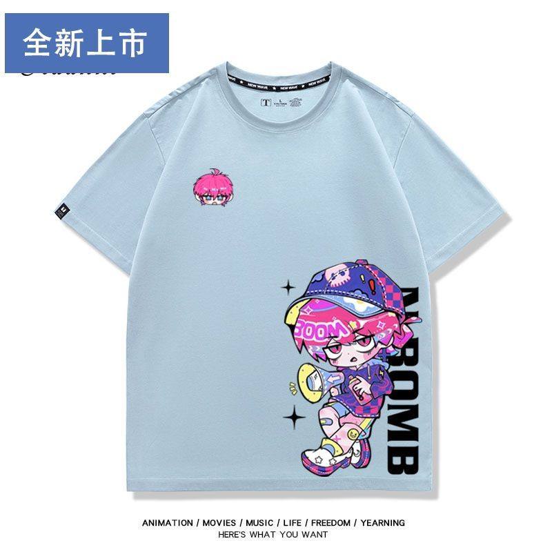 舒适面料卡通动漫宽松短袖