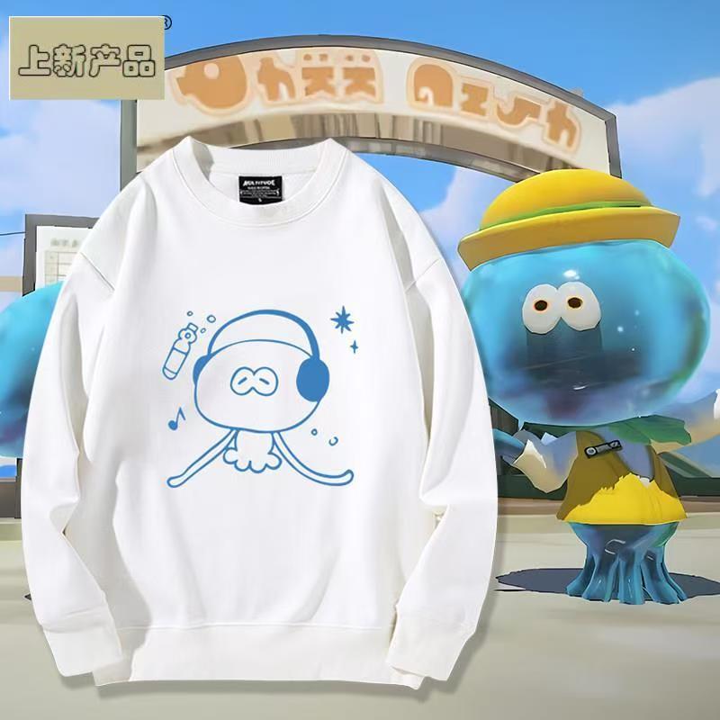 斯普拉遁水母喷喷splatoon周边同款卫衣男女秋冬二次元痛衣服上衣图片
