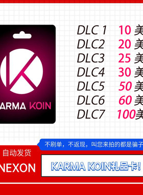 美国Nexon国际服POE/DFO冒险岛Karma Koin点卡KK 流放之路2 美金