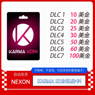 美国Nexon国际服POE/DFO冒险岛Karma Koin点卡KK 流放之路2 美金