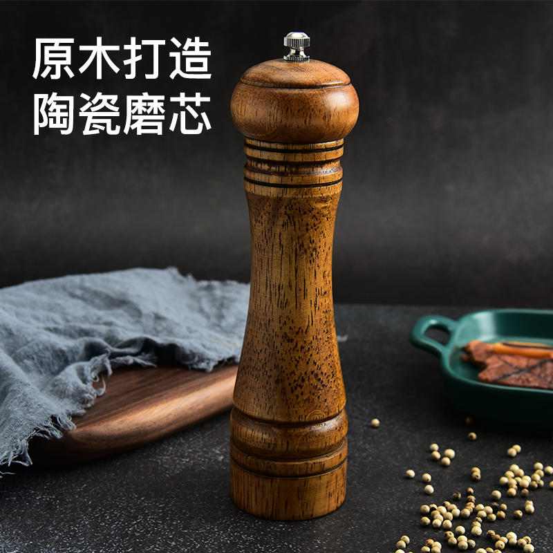 木柄研磨器手动胡椒陶瓷芯手动磨粉器咖啡豆香料厨房调味瓶旋转式在类目 厨房/烹饪用具, 厨用小工具/厨房储物, 储物瓶罐/厨房储物器皿, 调味瓶罐中 - 来自Buy2taobao.com提供专业的淘宝代购服务