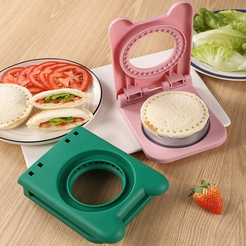新款三明治模具夹心面包模具圆形吐司面包模具三明治切压模具DIY