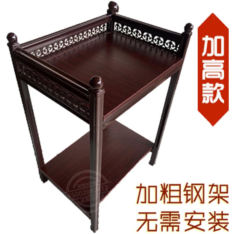 茶水架麻将机茶几免安装钢木茶几
