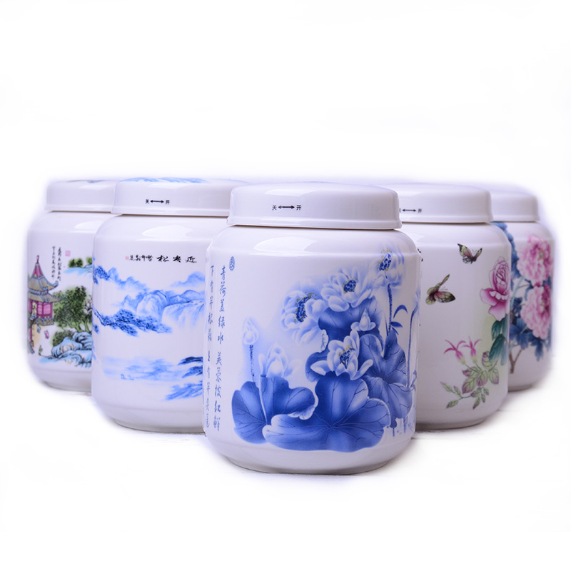 蜂蜜瓶3斤装大直筒罐陶瓷密封罐中药膏方罐食品存储罐茶叶罐大号