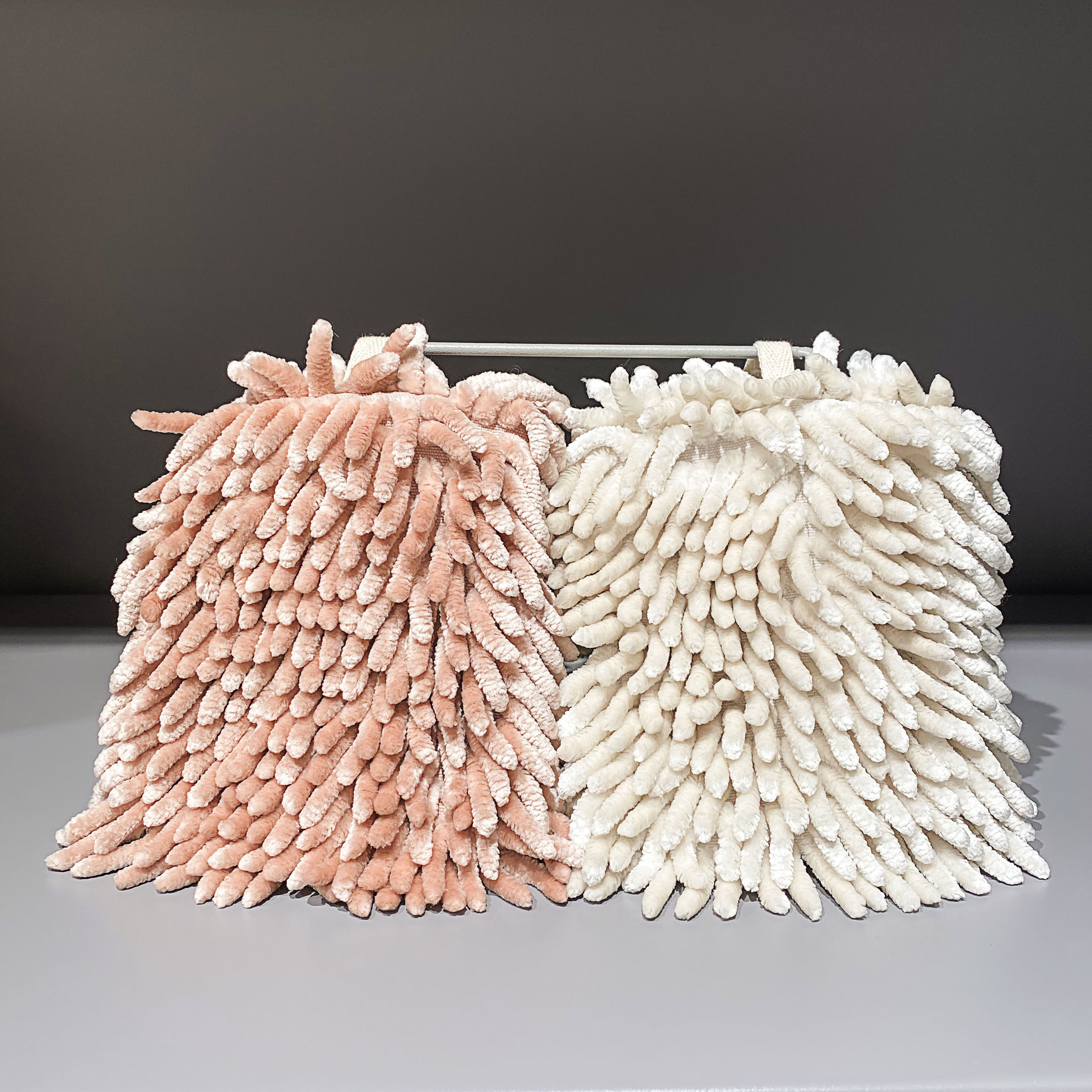 爱家居优选 粉糯雪尼尔擦手球 加厚吸水速干擦手毛巾挂式擦手布