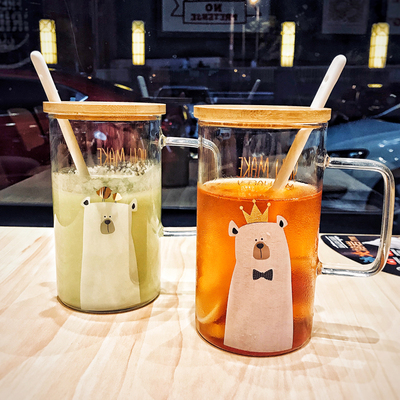 偶是一只大萌熊夏季带盖子勺子