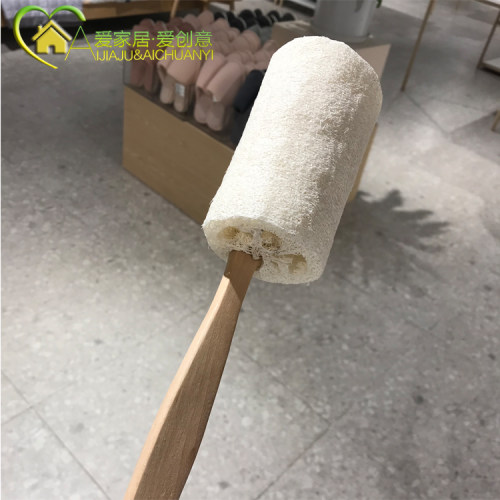 爱家居专柜天然丝瓜长柄沐浴刷