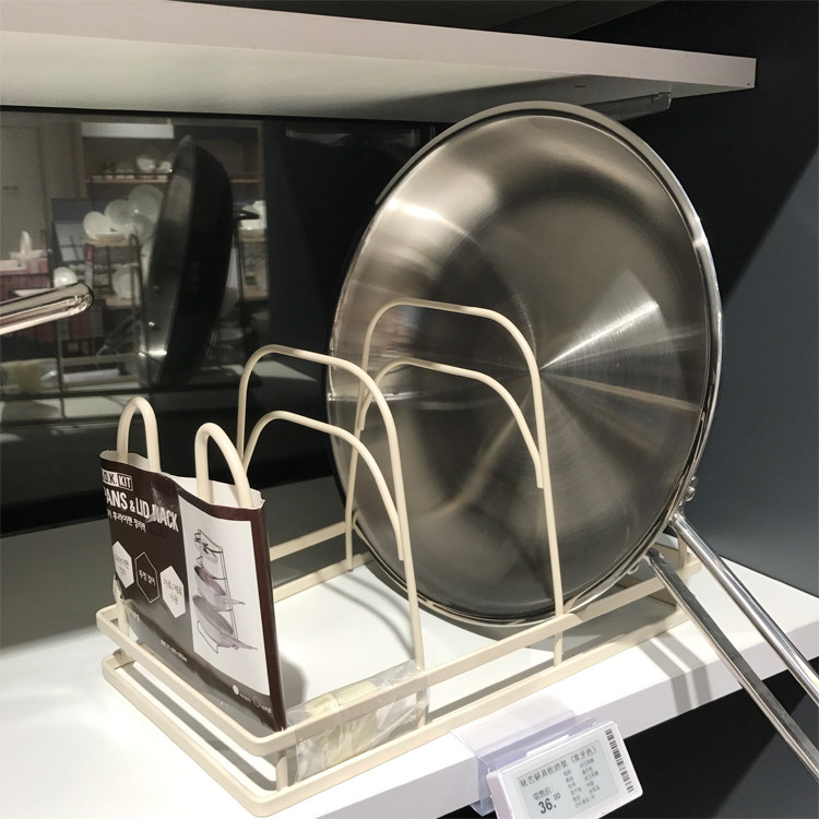 韩国hanssem汉森精选 厨房铁艺锅架 厨具置物架菜板锅盖储物架