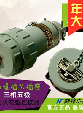 三相五极无火花防爆插头插座连接器5芯15A 25A 32A 60A 100A 150A