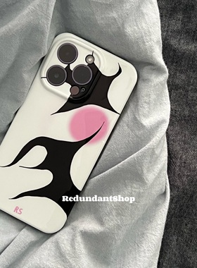 RS｜原创y2k粉色荆棘17promax光面Imd软壳复古ins手机壳16