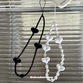 Redundant｜复古纯色手机链手机壳挂绳爱心适用于创意文艺简约y2k