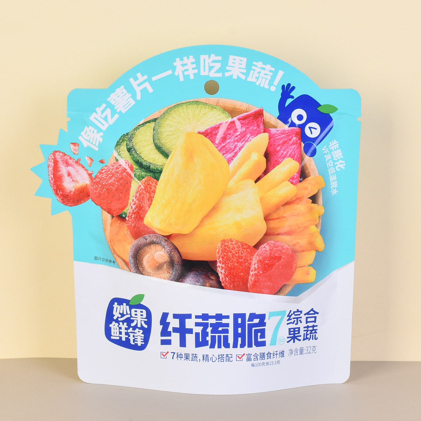 妙果麦巷纤蔬脆秋葵综合果蔬脆香菇冻干草莓鲜锋水果脆片休闲零食