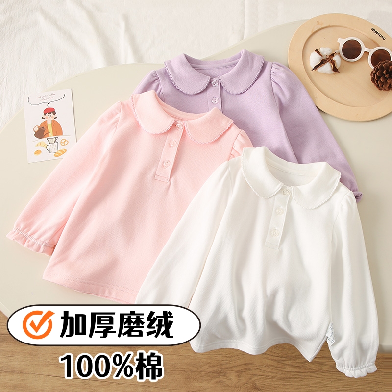 儿童POLO纯棉翻领打底女童秋装