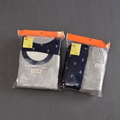 2件装男童双层加厚内衣套装纯棉保暖上衣裤子家居服秋冬装棉毛衫