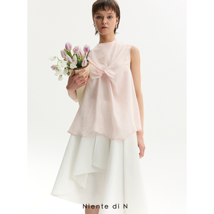 纽结铜氨丝轻盈背心 Niente