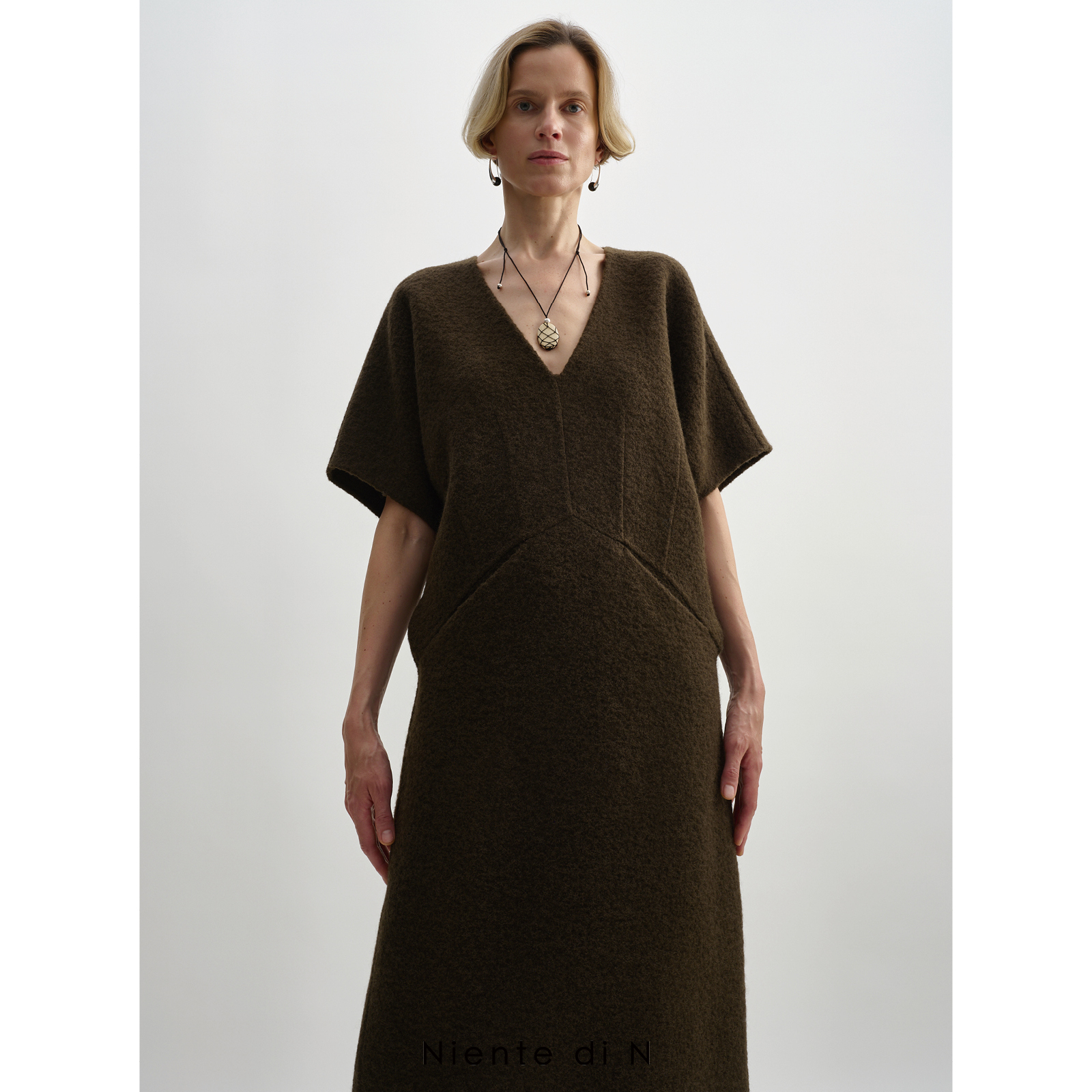 Niente di N 分割双面尼连衣裙