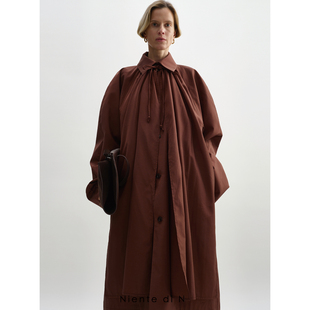 抽绳飘片丝毛风衣 Niente