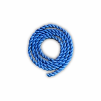 【 In Stock 】 Blue sapphire and Japanese-style chest rope wrapped belt with thick cotton rope, 200cm thumbnail 4
