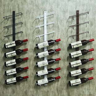 欧式红酒架壁挂式悬挂创意葡萄酒架铁艺酒架摆件挂墙展示架酒瓶架