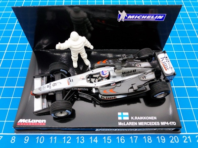 一物迷你切f1车模莱科宁米其林版