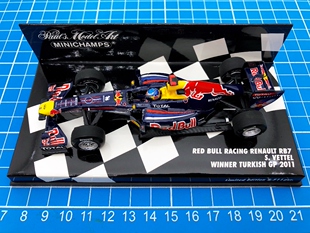 一物一拍 迷你切 F1 车模 1/43 2011 RB7 维特尔 土耳其