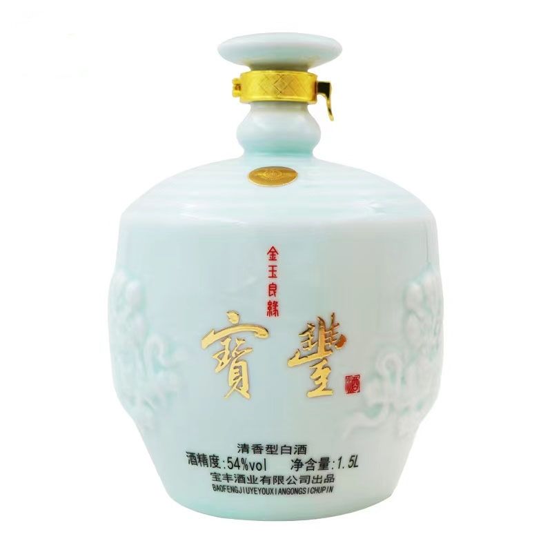 宝丰酒1500ml/坛54度金玉良缘酒清香型白酒大坛收藏摆柜正品包邮