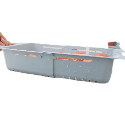 伸缩沥水篮洗菜篮淘菜篮水槽调节厨房篮子洗菜盆可伸缩蔬菜洗水果