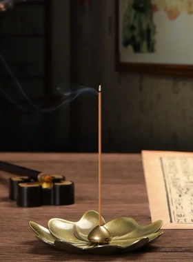 樱花盘纯仿古铜香炉香插