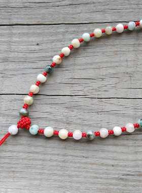 天然玉石通用红绳项链特价瑕疵