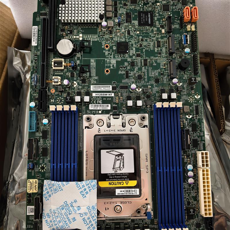 全新原装超微H12SSW-NT AMD单路7002/7003主板6个U.2  PCIE4.0