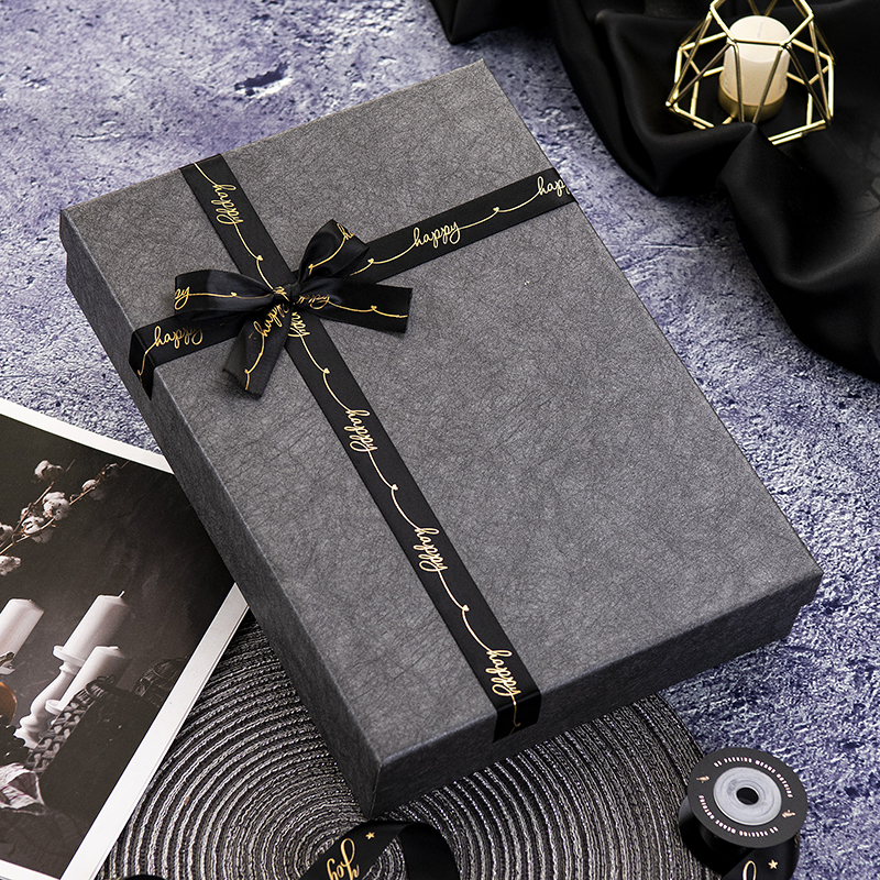 围巾礼盒空盒子黑色包装盒送男生手套礼物盒定制睡衣高级感礼品盒