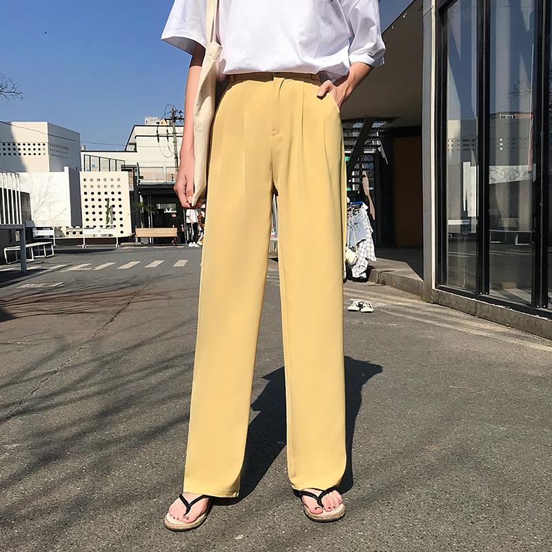 阔腿裤女夏新款高腰垂感西装裤直筒显瘦薄款宽松洋气坠感拖地长裤热销1件正品保证