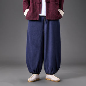 冬装古风加大码阔腿裤加绒日系风汉服休闲裤 K211 P80图片